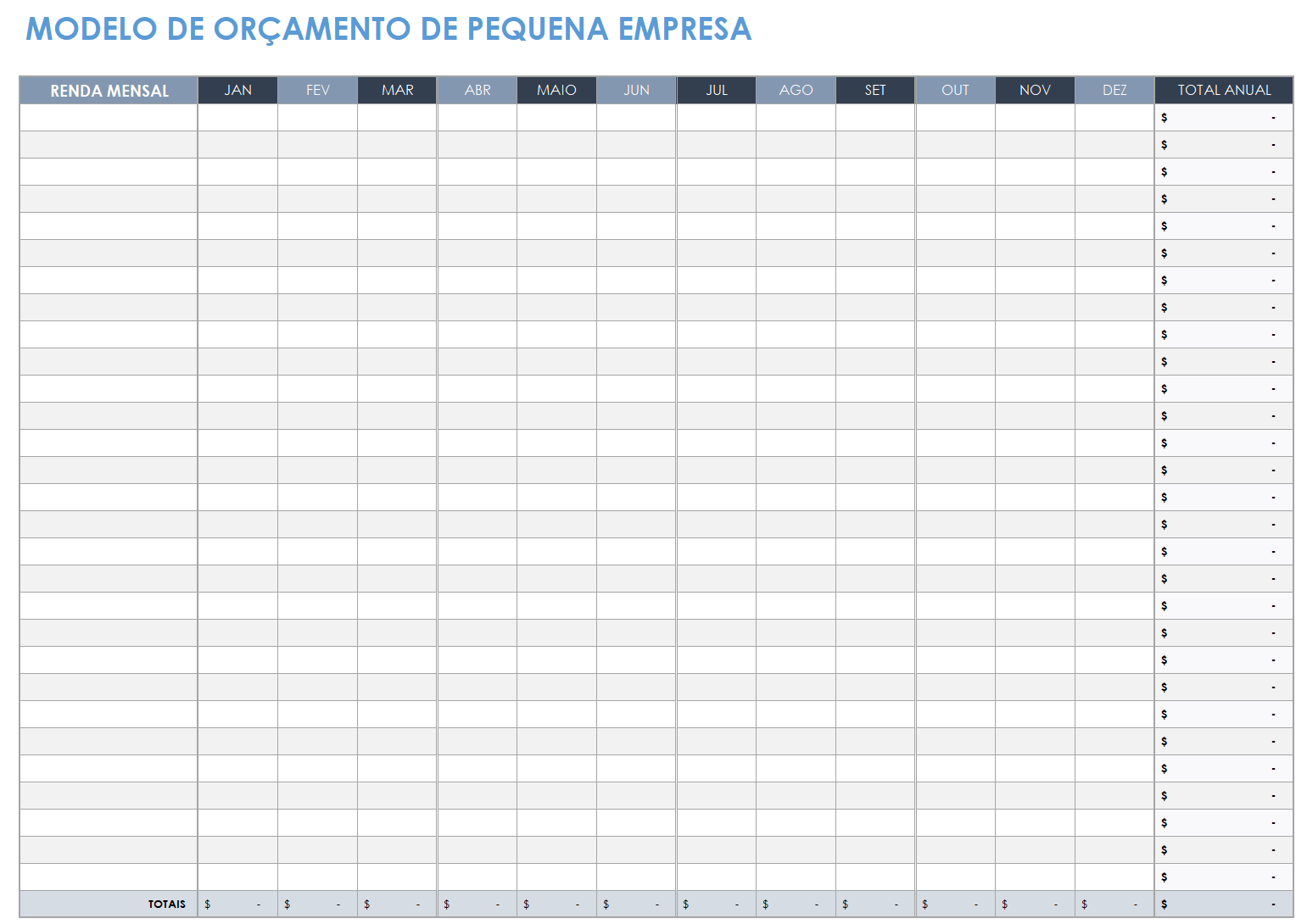  modelo de orçamento para pequenas empresas