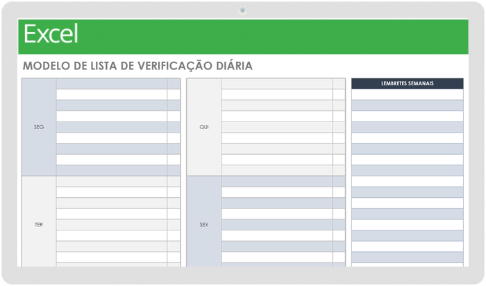 Lista de verificação diária