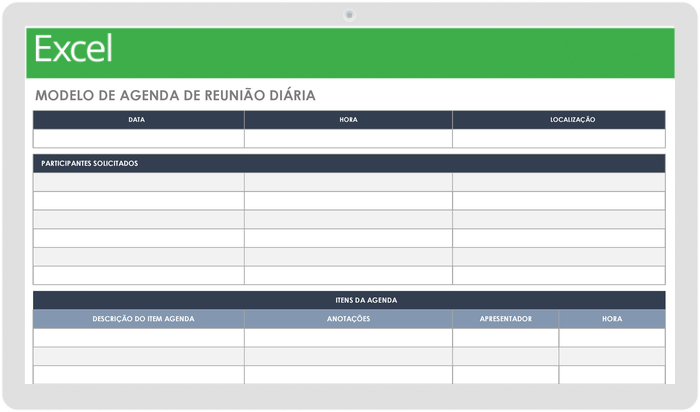 Agenda da Reunião Diária