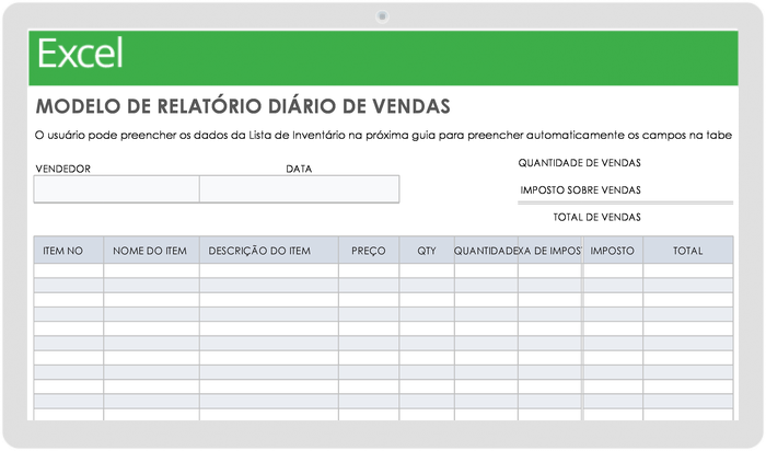 Relatório Diário de Vendas