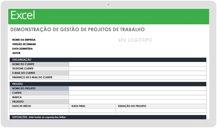 Modelo de Declaração de Trabalho de Gerenciamento de Projetos