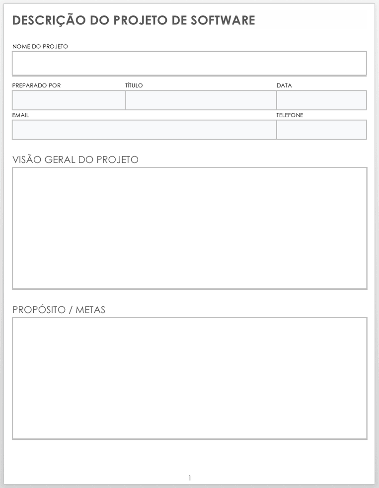 Modelo de descrição do projeto de software