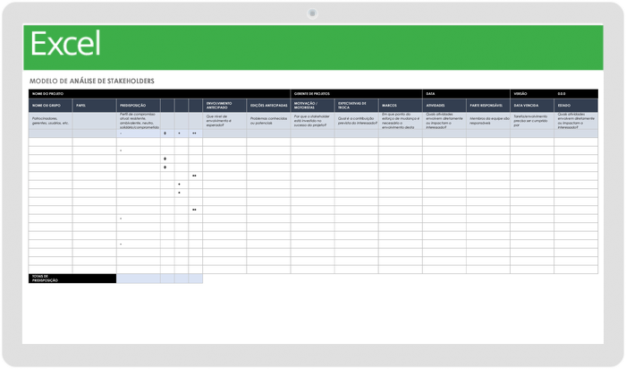 Stakeholder Analysis Template - PT