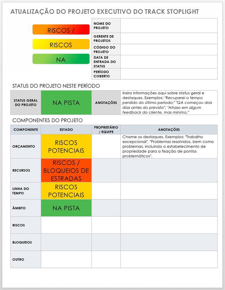  Modelo de atualização de projeto executivo de semáforo